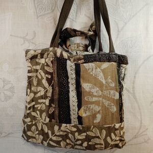 Patchwork Brown Tote Bag